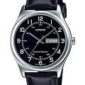 Casio Casio Collection MTP-V006L-1B2UDF (MTP-V006L-1B2)  MTP-V006L-1B2 кварцевые мужские часы черный циферблат, браслет кожаный — вид спереди