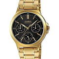 Casio Casio Collection LTP-V300G-1A  LTP-V300G-1A кварцевые женские часы черный циферблат, браслет нержавеющая сталь с ip-покрытием — вид спереди