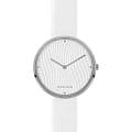 Jacques Lemans Jacques Lemans  Design Collection 1-2093A  1-2093A кварцевые женские часы белый циферблат, браслет кожаный — вид спереди
