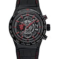 TAG Heuer TAG Heuer Carrera CAR2A1J.FC6400  CAR2A1J.FC6400 механические мужские часы черный циферблат, браслет кожа + каучук — вид спереди