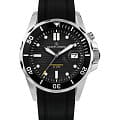 Jacques Lemans Jacques Lemans Hybromatic 1-2170A  1-2170A автокварц (кинетик) мужские часы черный циферблат, браслет силикон — вид спереди