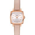Tissot Tissot Lovely Square T058.109.36.031.00 Lovely T0581093603100 кварцевые женские часы серебристый циферблат, браслет кожаный — вид спереди