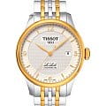 Tissot Tissot Le Locle Automatic COSC T006.408.22.037.00 Le Locle Automatic T0064082203700 механические мужские часы белый циферблат, браслет сталь c pvd покрытием — вид спереди