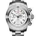 Breitling Breitling Super Avenger Chronograph 48 A133751A1A1A1  A133751A1A1A1 механические мужские часы белый циферблат, браслет нержавеющая сталь — вид спереди