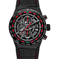 TAG Heuer TAG Heuer Carrera CAR2A1H.FT6101  CAR2A1H.FT6101 механические мужские часы  черный циферблат, браслет кожа + каучук — вид спереди
