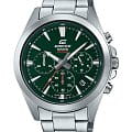Casio Casio Edifice EFV-630D-3AVUDF (EFV-630D-3A) EFV EFV-630D-3A кварцевые мужские часы зеленый циферблат, браслет нержавеющая сталь — вид спереди