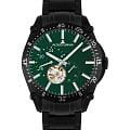 Jacques Lemans Jacques Lemans Derby 1-2201H  1-2201H механические мужские часы  зеленый циферблат, браслет нержавеющая сталь с pvd-покрытием — вид спереди