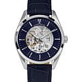 Jacques Lemans Jacques Lemans Automatic 1-2087C  1-2087C механические мужские часы  синий циферблат, браслет кожаный — вид спереди