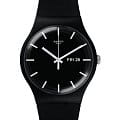 Swatch Swatch New Gent SUOB720  SUOB720 кварцевые мужские часы  черный циферблат, браслет силикон — вид спереди