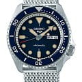 Seiko Seiko 5 Sports SRPD71K1  SRPD71K1 механические мужские часы синий циферблат, браслет нержавеющая сталь — вид спереди