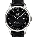 Tissot Tissot Le Locle Automatic T41.1.423.53 Le Locle Automatic T41142353 механические мужские часы черный циферблат, браслет кожаный — вид спереди