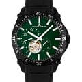 Jacques Lemans Jacques Lemans Derby 1-2201C  1-2201C механические мужские часы  зеленый циферблат, браслет кожаный — вид спереди