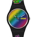 Swatch Swatch Gent Bioceramic Standard SO31B101  SO31B101 кварцевые мужские часы цветной циферблат, браслет силикон — вид спереди