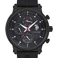 U.S. Polo Assn. U.S. Polo Assn. Crossing USPA1008-07  USPA1008-07 кварцевые мужские часы черный циферблат, браслет силикон — вид спереди