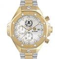 Philipp Plein Philipp Plein Plein Chrono Royal PWLFA0525  PWLFA0525 кварцевые мужские часы серебристый циферблат, браслет нержавеющая сталь с pvd-покрытием — вид спереди