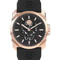 Philipp Plein Philipp Plein The Skull King PWLAA0222  PWLAA0222 кварцевые мужские часы черный циферблат, браслет силикон — вид спереди