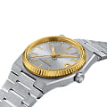 Tissot Tissot PRX Powermatic 80 Steel & 18k Gold T931.207.41.031.01 механические женские часы часы крупный план серебристый циферблата