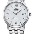 Orient Orient Contemporary RA-AC0F10S  RA-AC0F10S механические мужские часы белый циферблат, браслет нержавеющая сталь — вид спереди