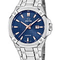 Jaguar Jaguar Diplomatic Quartz J1009/2  J1009/2 кварцевые мужские часы синий циферблат, браслет нержавеющая сталь — вид спереди
