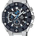 Casio Casio Edifice EFR-569DB-1A EFR EFR-569DB-1A кварцевые мужские часы черный циферблат, браслет нержавеющая сталь — вид спереди