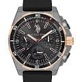 U.S. Polo Assn. U.S. Polo Assn. Crossing USPA1092-03  USPA1092-03 кварцевые мужские часы черный циферблат, браслет кожаный — вид спереди
