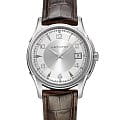 Hamilton Hamilton Jazzmaster Gent Quartz H32411555  H32411555 кварцевые мужские часы серебристый циферблат, браслет кожаный — вид спереди