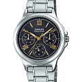 Casio Casio Collection LTP-V300D-1A2  LTP-V300D-1A2 кварцевые женские часы черный циферблат, браслет нержавеющая сталь с ip-покрытием — вид спереди