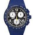 Swatch Swatch Chrono 42 Standard SUSN418  SUSN418 кварцевые женские часы черный циферблат, браслет силикон — вид спереди