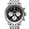 Breitling Breitling Navitimer B01 Chronograph 43 AB0138211B1A1  AB0138211B1A1 механические мужские часы черный циферблат, браслет нержавеющая сталь — вид спереди