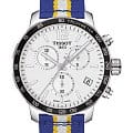 Tissot Tissot Quickster NBA Golden State Warriors T095.417.17.037.15 Quickster T0954171703715 кварцевые мужские часы белый циферблат, браслет тканевый — вид спереди