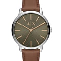 Armani Exchange Armani Exchange AX2708  AX2708 кварцевые мужские часы зеленый циферблат, браслет кожаный — вид спереди