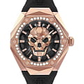 Philipp Plein Philipp Plein Skull Spikes PWPWA0424  PWPWA0424 кварцевые женские часы черный циферблат, браслет силикон — вид спереди