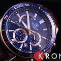 Casio Casio Edifice EFR-552GL-2A, edifice япония мужские часы на браслете кожаный боковой вид