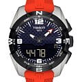 Tissot Tissot T-Toucht-T Expert Solar Asian Games T091.420.47.057.03  T0914204705703 кварцевые мужские часы черный циферблат, браслет каучук — вид спереди
