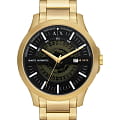 Armani Exchange Armani Exchange Hampton AX2443  AX2443 кварцевые мужские часы черный циферблат, браслет сталь с ip покрытием — вид спереди