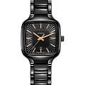 Rado Rado True Square R27080172  R27080172 кварцевые женские часы черный циферблат, браслет высокотехнологичная керамика + титан — вид спереди