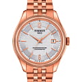 Tissot Tissot Ballade Powermatic 80 COSC T108.408.33.037.00 Ballade T1084083303700 механические мужские часы серебристый циферблат, браслет сталь c pvd покрытием — вид спереди