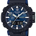 Casio Casio ProTrek PRG-650YL-2 PRG PRG-650YL-2ER кварцевые мужские часы черный циферблат, браслет кожаный — вид спереди
