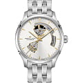 Hamilton Hamilton Jazzmaster Open Heart Auto H32675151  H32675151 механические мужские часы серебристый циферблат, браслет нержавеющая сталь — вид спереди