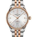 Certina Certina DS-8 Powermatic 80 C026.407.22.037.00 DS 8 C0264072203700 механические мужские часы  серебристый циферблат, браслет нержавеющая сталь с pvd-покрытием — вид спереди