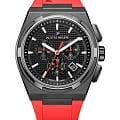 Jacques Philippe Jacques Philippe Aurora JPQGC411841XR  JPQGC411841XR кварцевые мужские часы  черный циферблат, браслет силикон — вид спереди