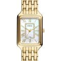 Fossil Fossil Raquel ES5304  ES5304 кварцевые женские часы перламутровый циферблат, браслет нержавеющая сталь с pvd-покрытием — вид спереди