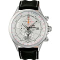 Orient Orient TD0T004W (FTD0T004W)  FTD0T004W кварцевые мужские часы  белый циферблат, браслет кожаный — вид спереди