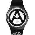 Swatch Swatch New Gent Biosourced SO29Z138  SO29Z138 кварцевые мужские часы белый циферблат, браслет силикон — вид спереди