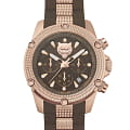 Plein Sport Plein Sport Hurricane PSDBA0623  PSDBA0623 кварцевые мужские часы коричневый циферблат, браслет сталь + силикон — вид спереди