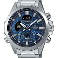 Casio Casio Edifice ECB-30D-2ADF (ECB-30D-2A) ECB ECB-30D-2A кварцевые мужские часы синий циферблат, браслет нержавеющая сталь — вид спереди