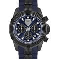 Plein Sport Plein Sport Hurricane PSDBA0123  PSDBA0123 кварцевые мужские часы синий циферблат, браслет сталь + силикон — вид спереди