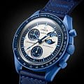 Swatch Swatch x Omega Bioceramic Moonswatch Mission to The SuperBlue Moonphase SO33N700 мужские часы белый циферблат на запястье