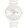 Rado Rado True R27240102  R27240102 кварцевые мужские часы белый циферблат, браслет высокотехнологичная плазменная керамика — вид спереди
