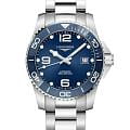 Longines Longines HydroConquest L3.781.4.96.6  L37814966 механические мужские часы  синий циферблат, браслет нержавеющая сталь — вид спереди
